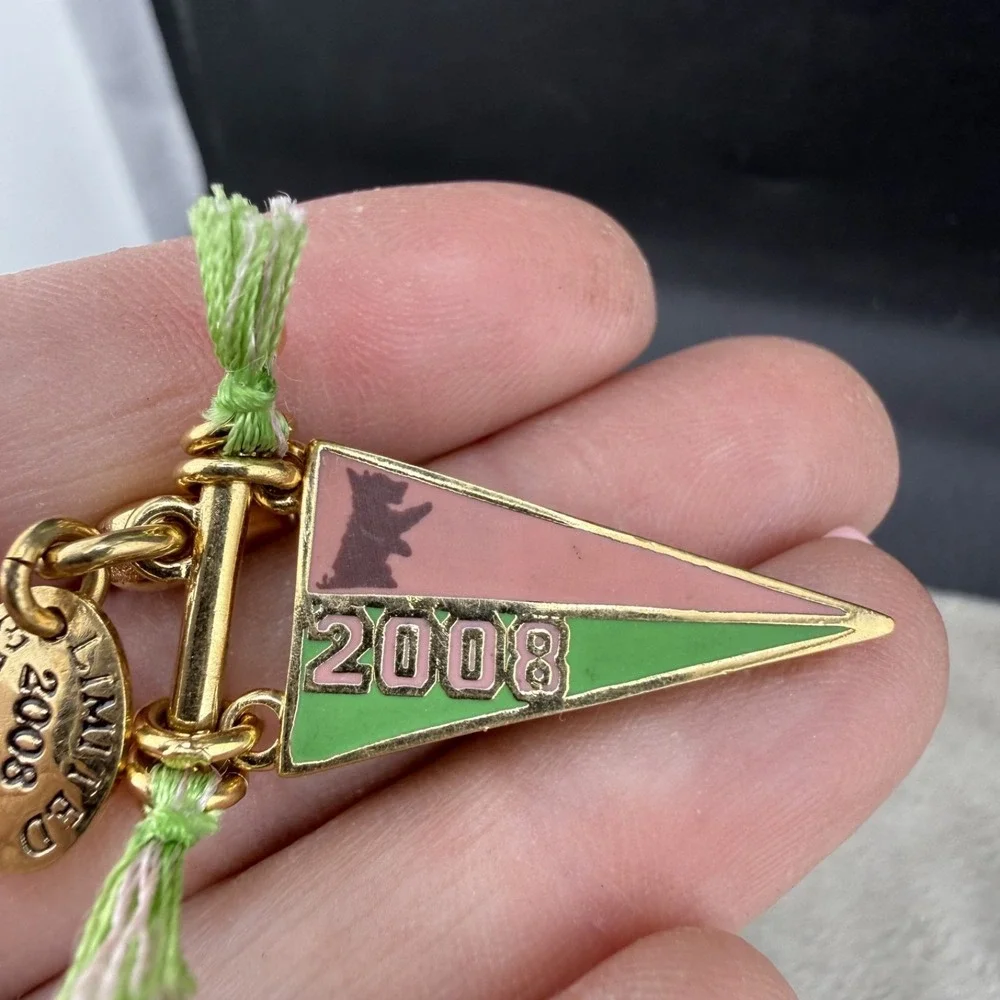 Vintage Juicy Couture Charm Football 2008 Limited Edition Gold Tone‎ Signed